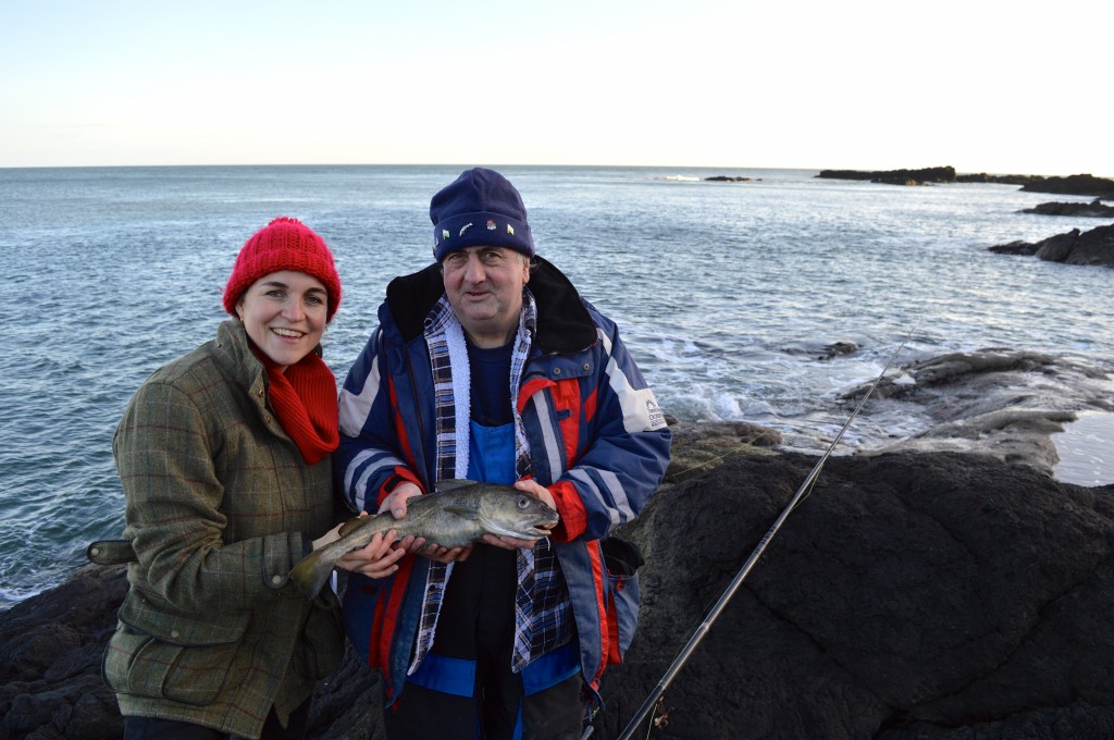 Jake Chalmers and I with the cod.