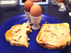 Cod roe on toast, the breakfast of kings