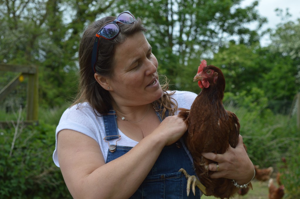 Susie Mac with one of 'her girls'.