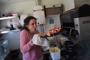 It is grilled in the shack with garlic butter. 