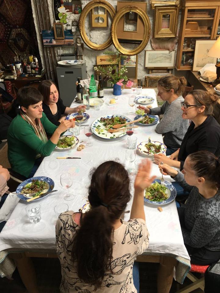 Lunch at a food writing workshop at Newton Walled Garden