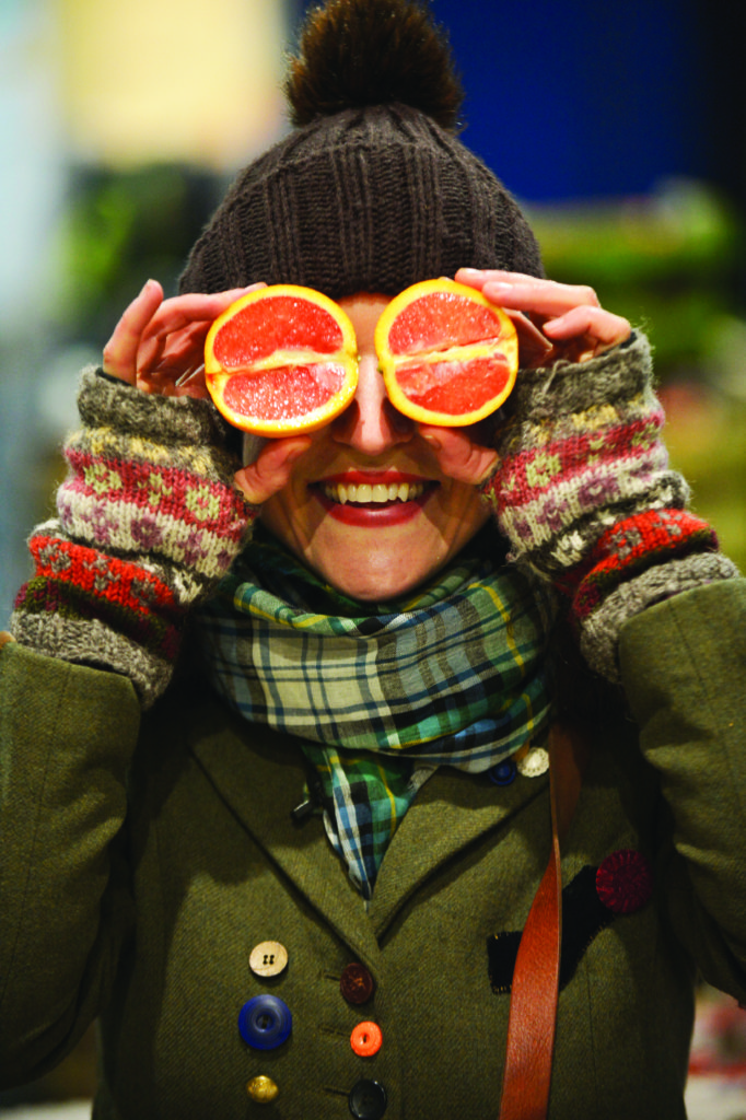 Louise Gray at Blochairn Fruit Market, Glasgow © Angus Blackburn, Scottish Field