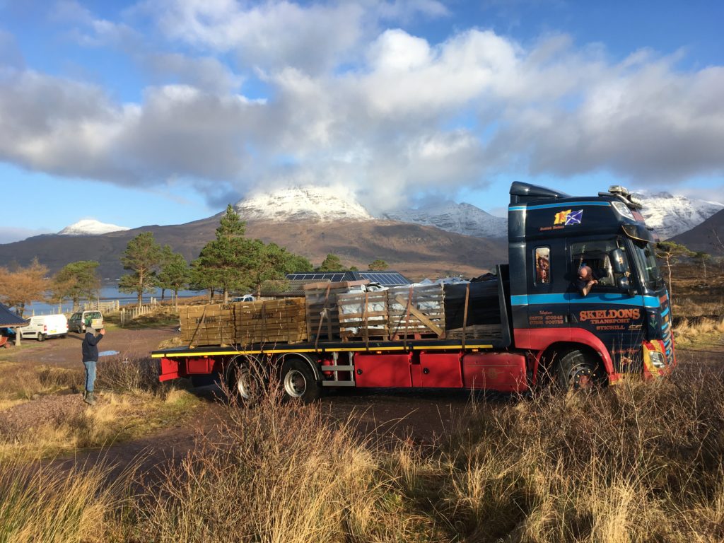 The stakes arriving from Cheviot trees. 